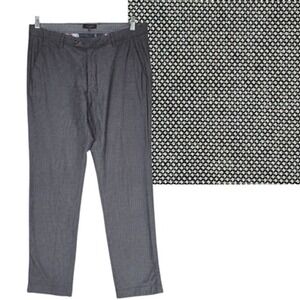 Ted Baker London Dress Pant 34R Men Gray Nailhead Stretch‎ 32" Casual Business